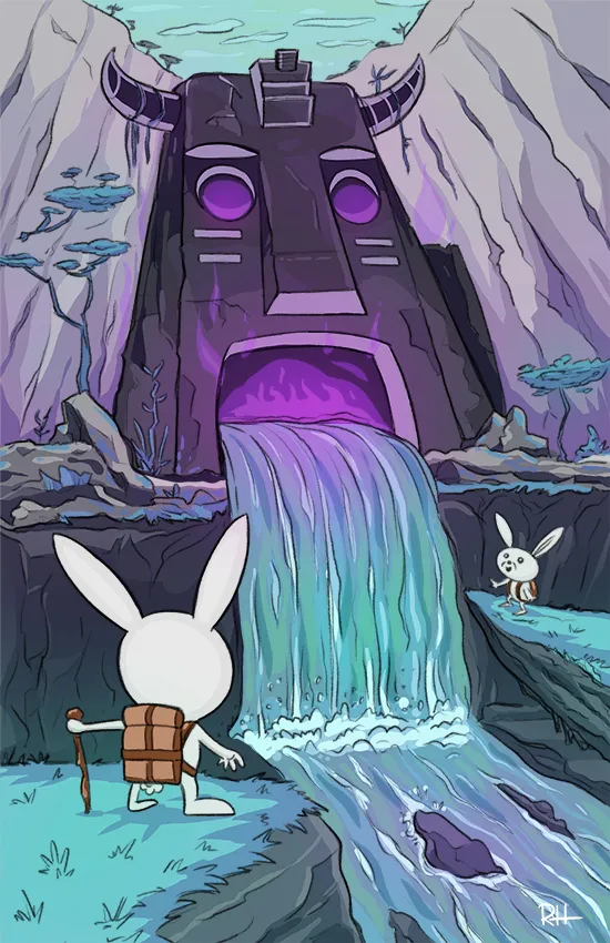 Two bunny explorers come upon a mysterious temple...